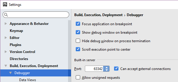 Settings/BuildDeploymentDebugger